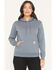 Image #1 - Carhartt Women's Sawyer Script Midweight Relaxed Fit Hoodie, Steel Blue, hi-res