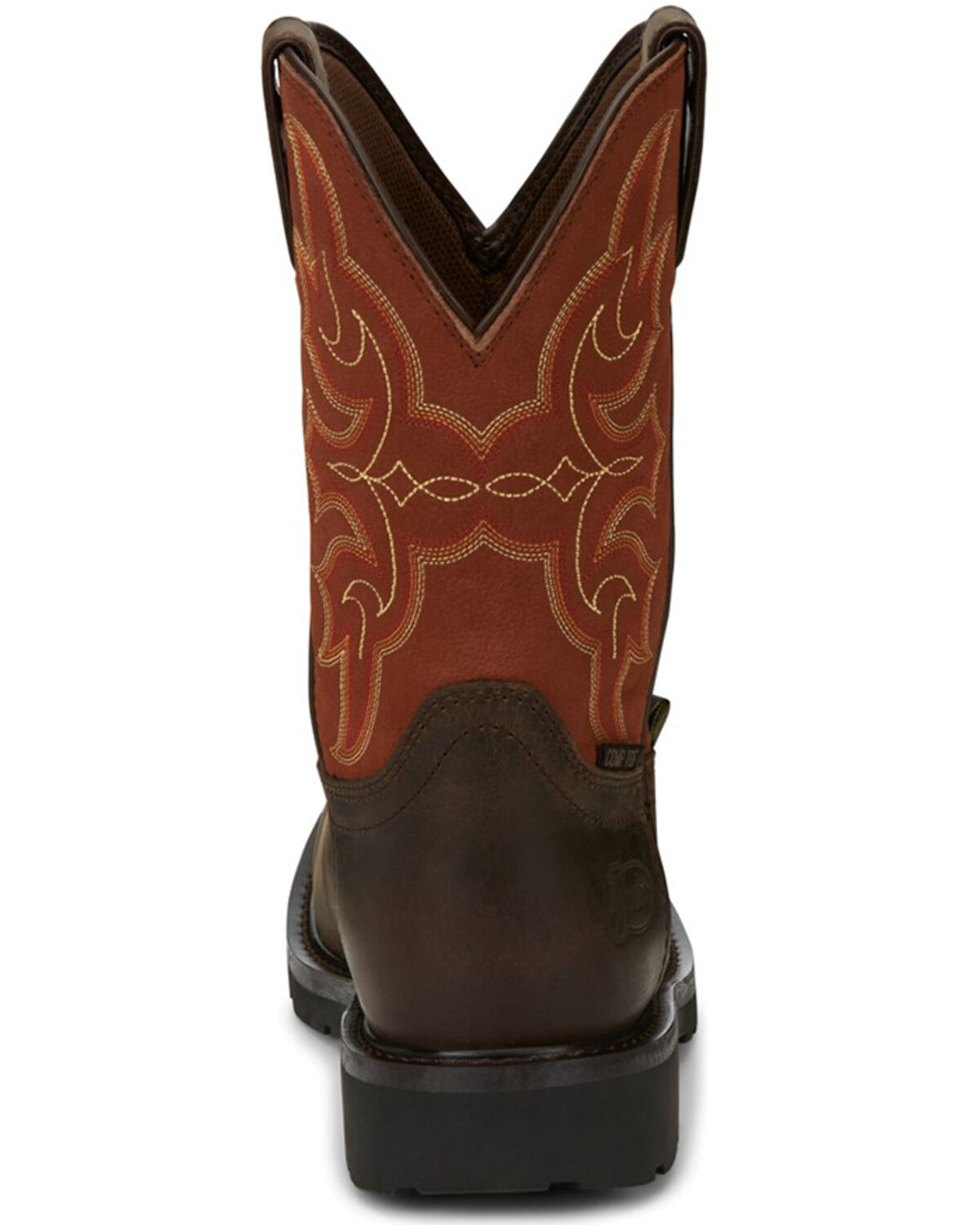 Image #5 - Justin Men's Ricochet Waterproof Western Work Boots - Composite Toe Met Guard, Dark Brown, hi-res