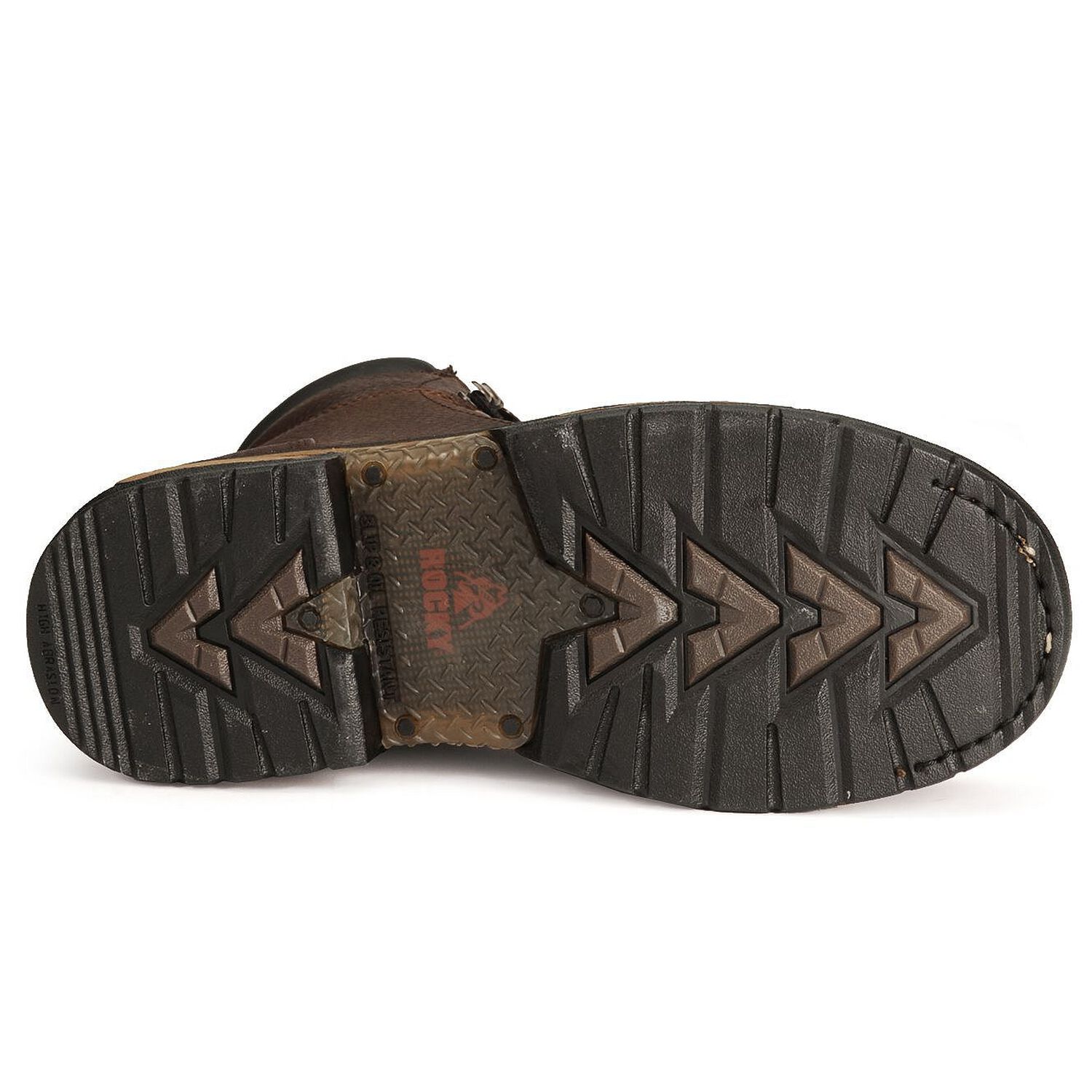 Image #5 - Rocky Ironclad 8" Waterproof Work Boots, Bridle Brn, hi-res