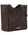 Image #2 - American West Chestnut Brown Annie's Secret Collection Large Zip Top Tote with Secret Compartment, Brown, hi-res