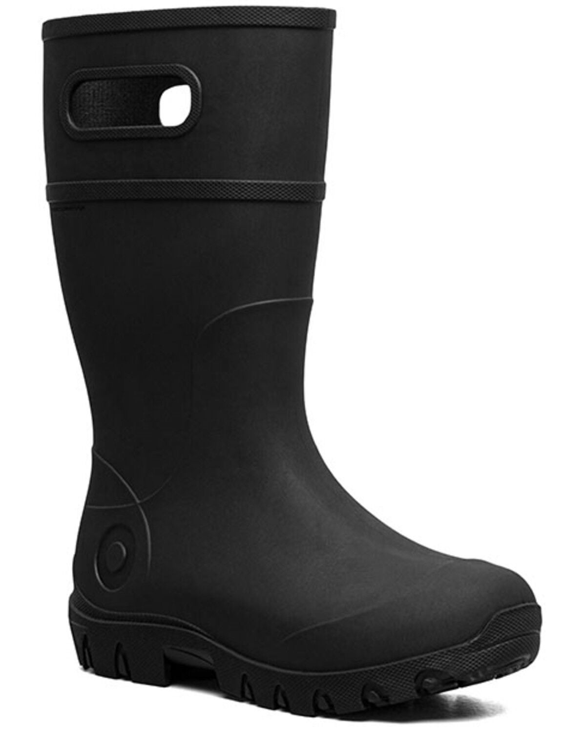 Image #1 - Bogs Boys' Essential Tall Rain Boots - Round Toe, Black, hi-res