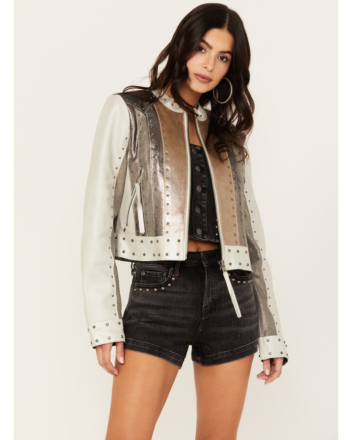 Image #4 - Idyllwind Women's Desert Bloom Metallic Thunderbird Jacket, Cherry, hi-res