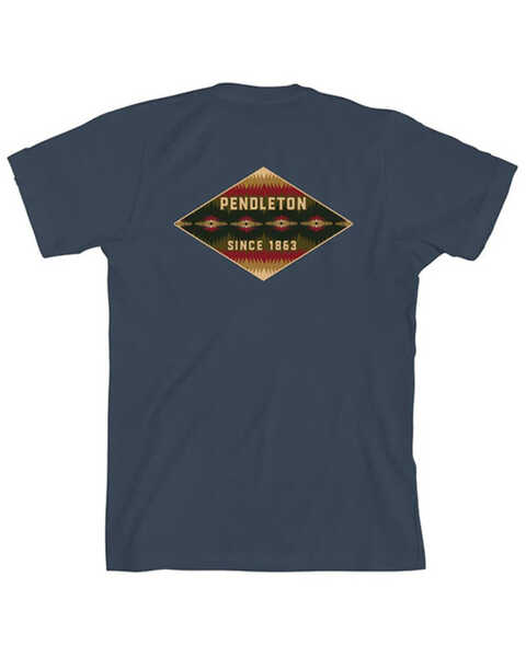 Pendleton Men's Tye River Diamond Short Sleeve Graphic T-Shirt, Dark Blue, hi-res