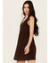 Image #2 - Idyllwind Women's Winfrey Criss Cross Front Embellished Mini Dress, Dark Brown, hi-res