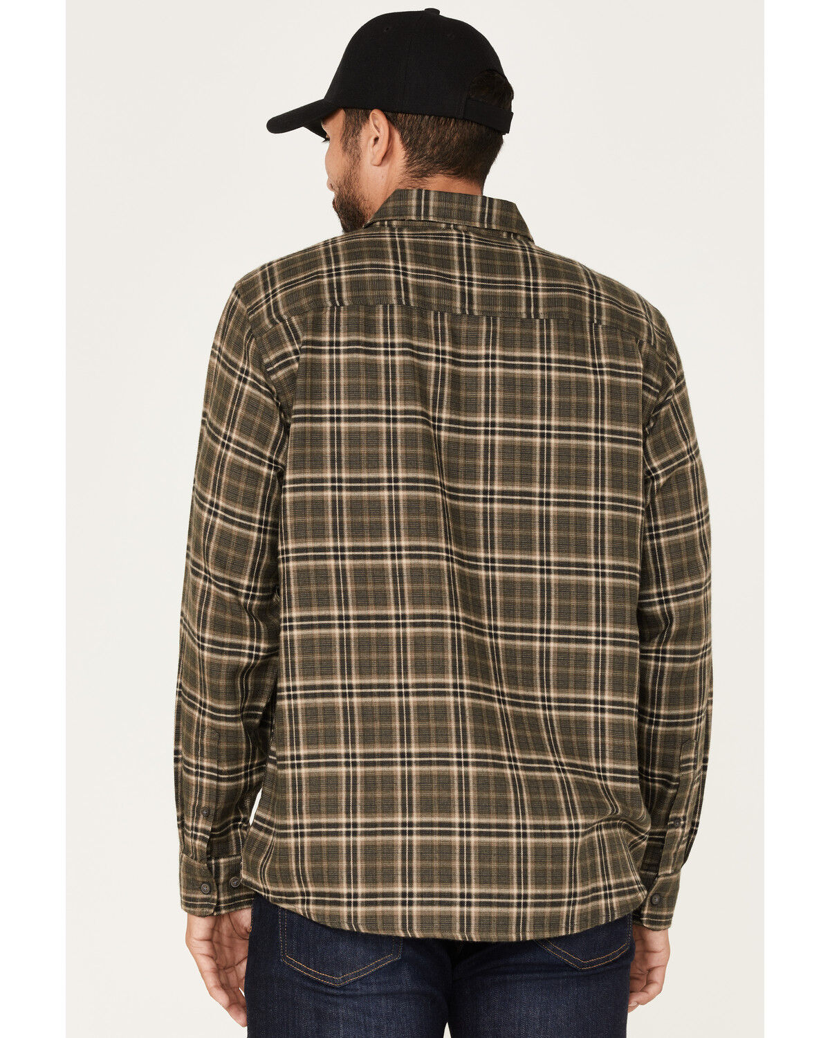 Image #4 - North River Men's Performance Plaid Print Long Sleeve Button Down Shirt, Black, hi-res
