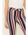 Shyanne Women's American Stripe Flare Leg Jeans, Red, hi-res