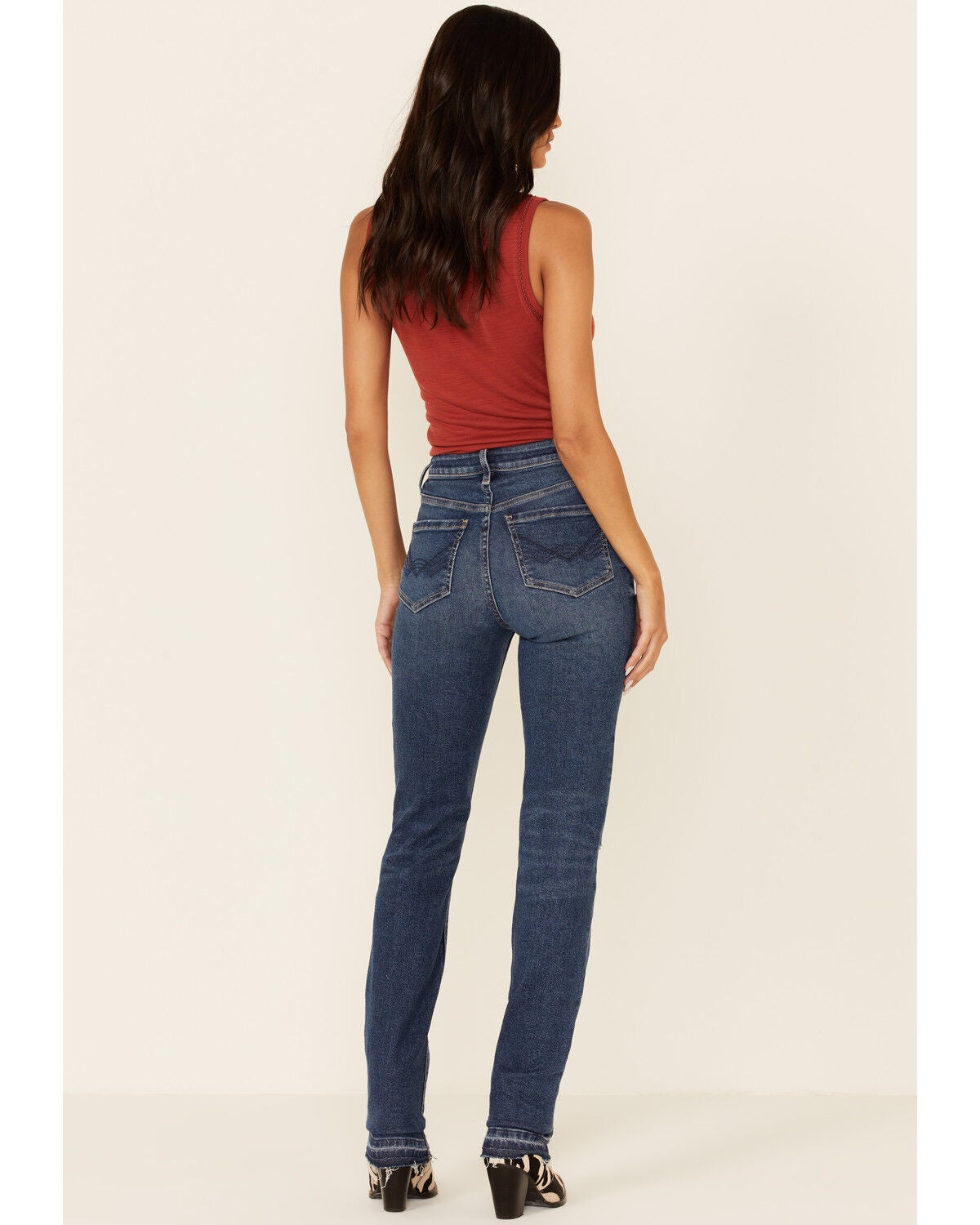 Image #2 - Idyllwind Women's Dark Wash Going Places Straight Denim Jeans, Dark Blue, hi-res