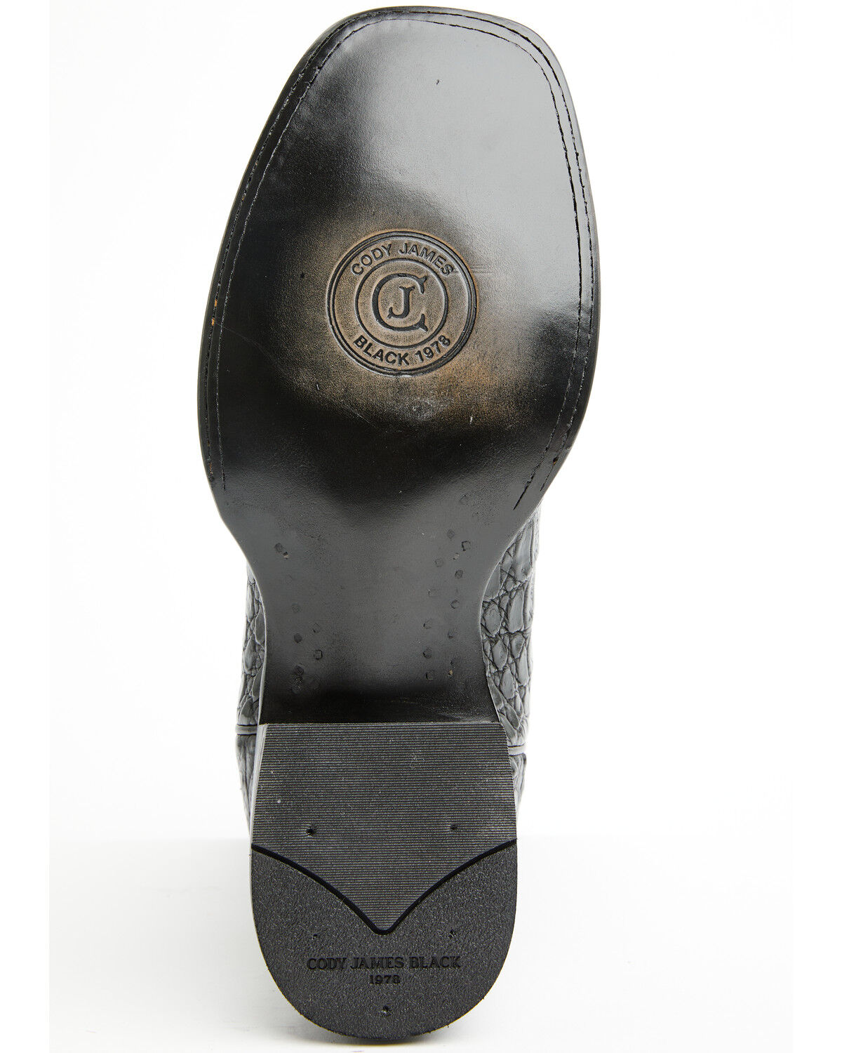 Image #7 - Cody James Black 1978® Men's The Hayward Exotic Caiman Western Boots - Broad Square Toe, Black, hi-res