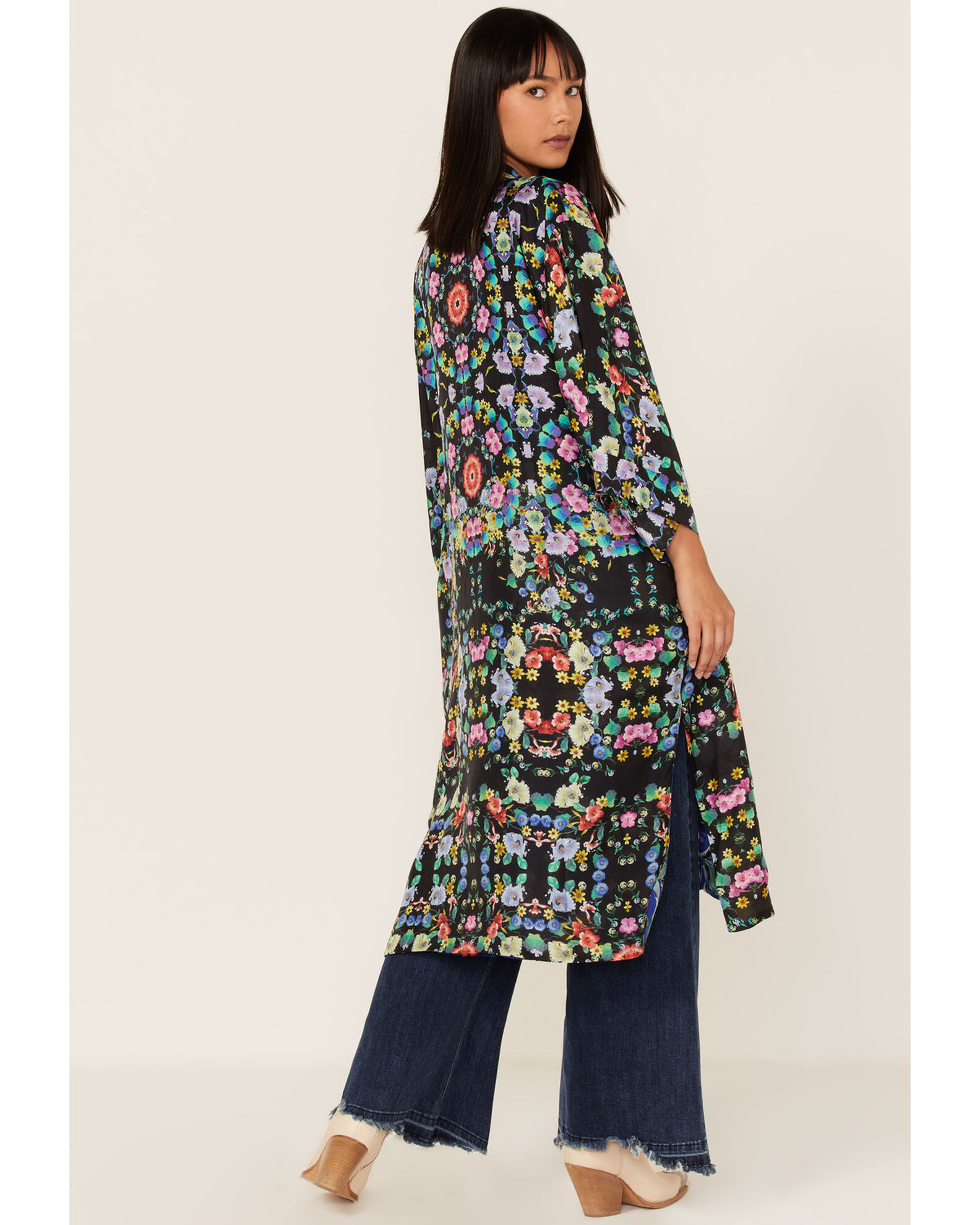 Image #4 - Johnny Was Women's Ella Floral Reversible Kimono, No Color, hi-res