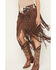 Image #2 - Shyanne Women's Raven Cow Print Faux Suede Fringe Mini Skirt, Brown, hi-res