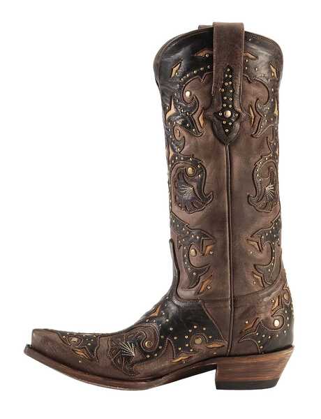 Image #3 - Lucchese Women's Handmade 1883 Studded Fiona Cowgirl Boots - Snip Toe, , hi-res