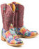 Tin Haul Women's Trippy Check Western Boots - Wide Square Toe, Multi, hi-res