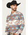 Image #2 - RANK 45® Men's Bodo Southwestern Print Long Sleeve Performance Western Shirt, Ivory, hi-res
