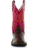 Shyanne Youth Girls' Western Boots - Square Toe , Brown/pink, hi-res