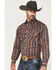 Image #2 - Resistol Men's Reid Plaid Print Long Sleeve Snap Western Shirt, Dark Grey, hi-res