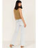 Image #3 - Cleo + Wolf Women's Light Wash High Rise Distressed Knee Flare Jeans, Blue, hi-res