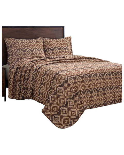 HiEnd Accents 3pc Mesa Wool Blend Blanket Set - Full/ Queen , Multi, hi-res