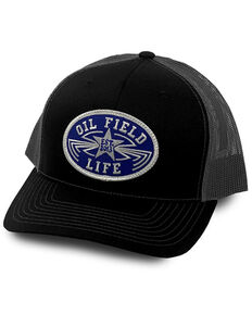 Oil Field Hats Men's Multi Luckenbach Logo Circle Patch Mesh-Back Ball Cap, Multi, hi-res