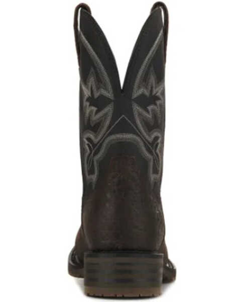 Image #5 - Double H Men's 10" Deep Scallop Waterproof Work Boots - Composite Toe , Black/brown, hi-res