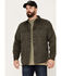 Image #1 - Dakota Grizzly Men's Blaize Microsuede Lined Long Sleeve Western Snap Shirt, Olive, hi-res
