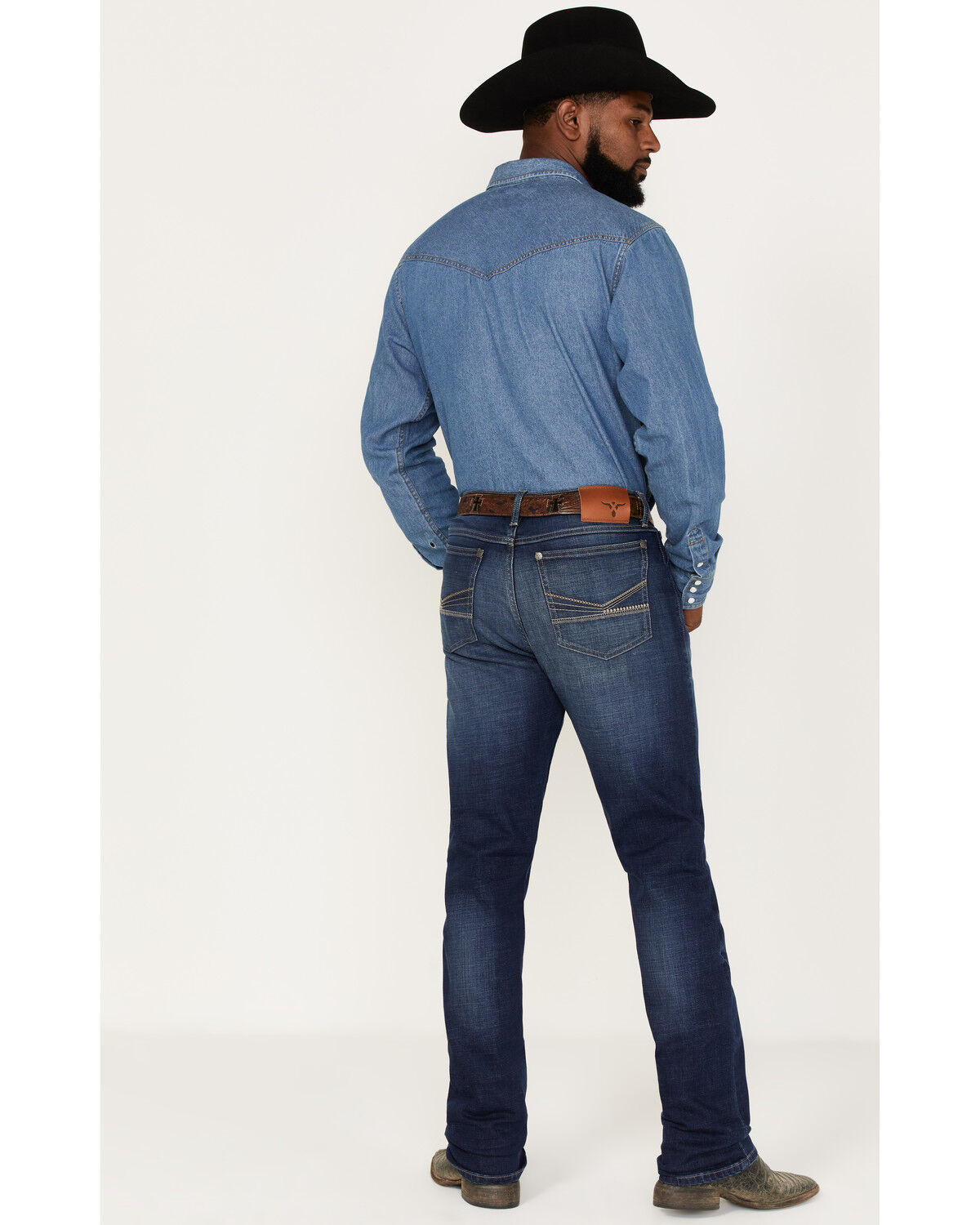 Image #3 - Wrangler 20X Men's 44MWX Fawnbrook Dark Wash Slim Straight Stretch Denim Jeans, Blue, hi-res