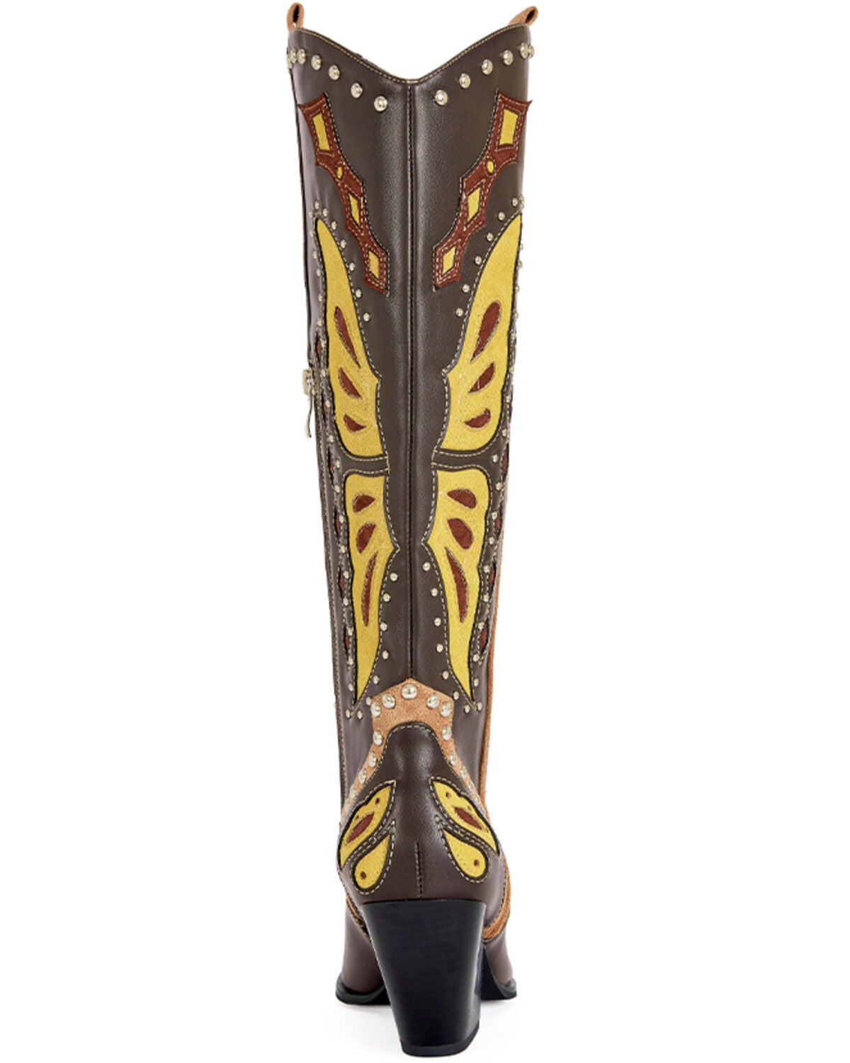 Image #3 - Azalea Wang Women's Flutter Tall Fashion Boots - Round Toe, Brown, hi-res