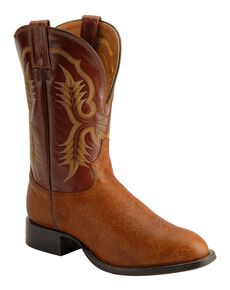 Tony Lama Men's Aztec Shoulder Cowboy Boots - Round Toe, Brit Tan, hi-res