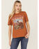 Image #1 - Idyllwind Women's Boyfriend Embellished Short Sleeve Graphic Tee, Caramel, hi-res
