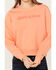 Image #3 - Dickies Women's Heavyweight Woodman Logo Pullover, Coral, hi-res
