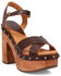 Image #1 - DIngo Women's Lotus Wooden Sandals, Brown, hi-res