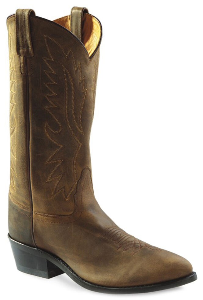 Old West Men's Distressed Polanil Western Boots - Medium Toe, Distressed, hi-res