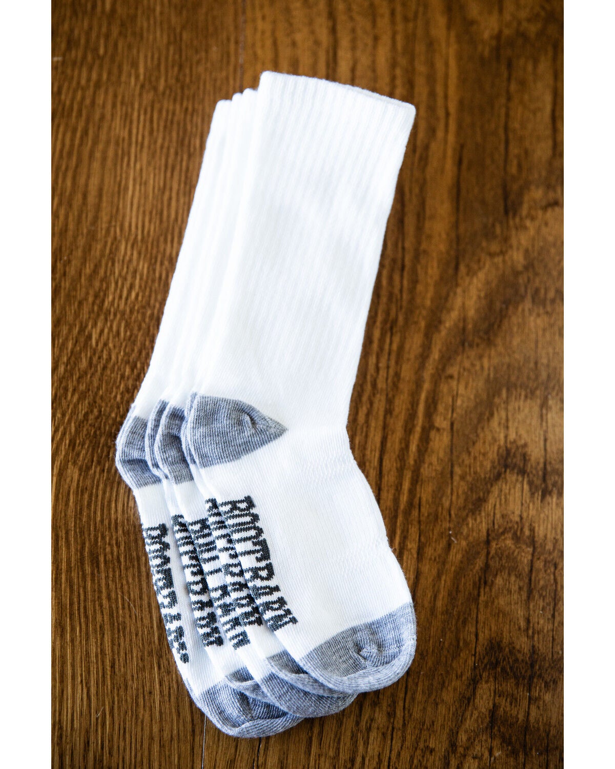 Boot Barn Kids' Basic 3-Pack Over The Calf Socks, White, hi-res
