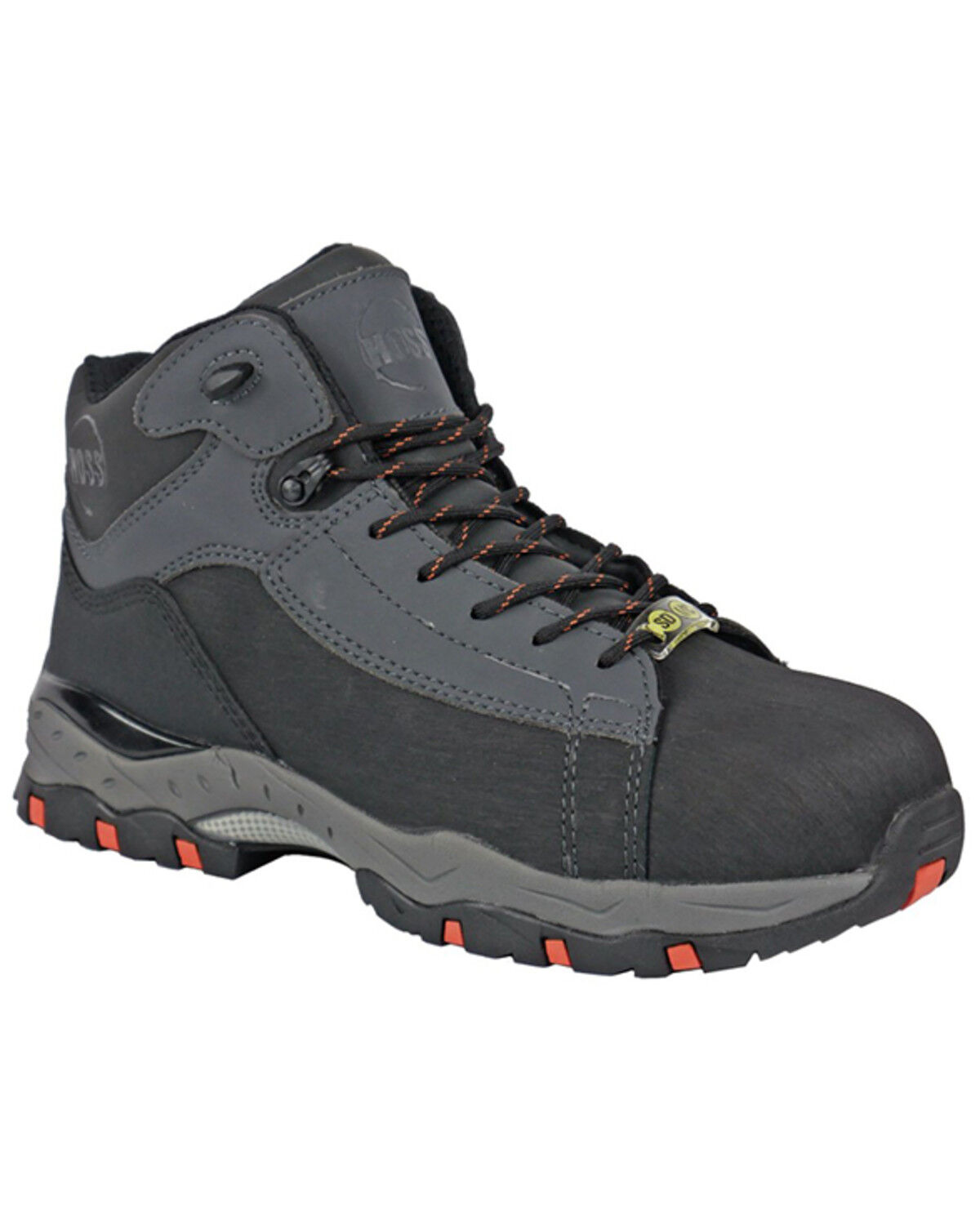 Image #1 - Hoss Men's Chaser Lace-Up Work Boots - Composite Toe, Grey, hi-res
