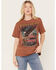 Image #1 - Idyllwind Women's Rhinestone Rolling Graphic Western Tee, Brown, hi-res