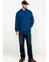 Image #6 - Hawx Men's Logo Sleeve Performance Fleece Hooded Work Sweatshirt - Big & Tall, Blue, hi-res