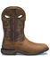 Image #2 - Double H Men's Wilmore Waterproof Pull On Work Boot - Composite Toe, Brown, hi-res