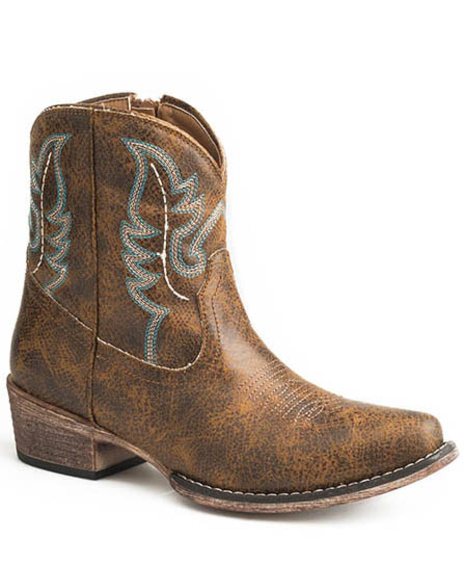 Image #1 - Roper Women's Vintage Western Booties - Snip Toe, Brown, hi-res