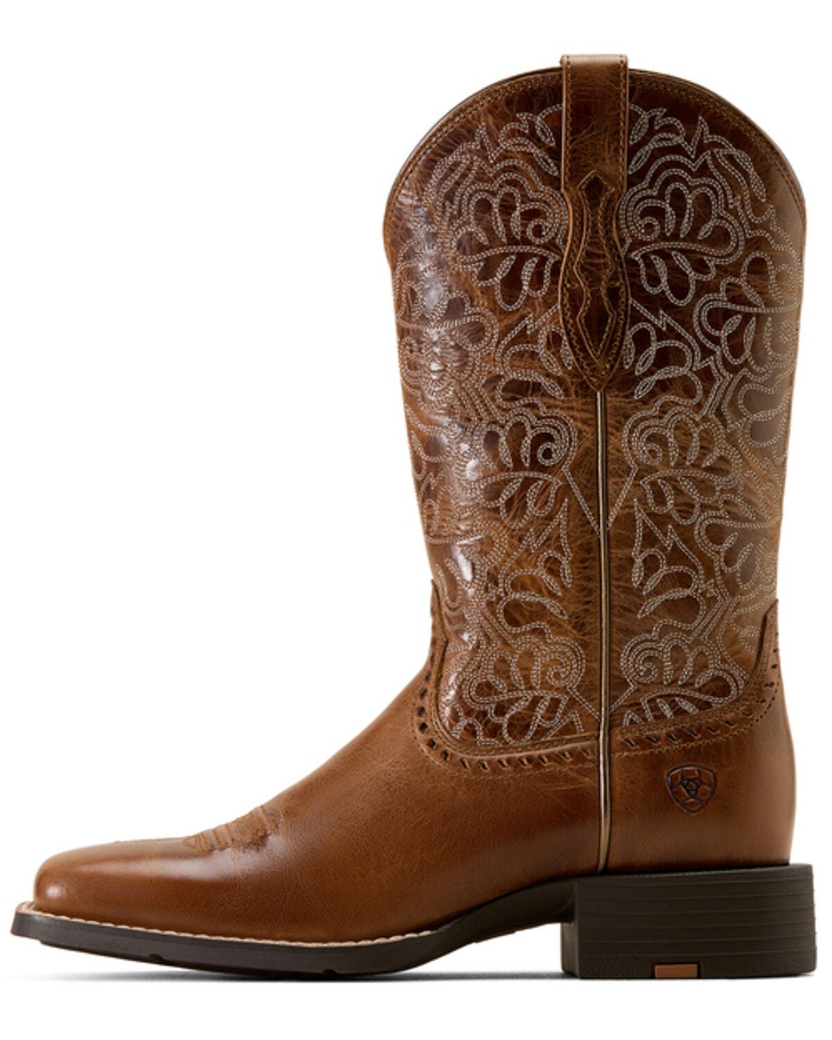 Image #2 - Ariat Women's Round Up Remuda Performance Western Boots - Broad Square Toe, Tan, hi-res