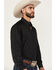 Image #2 - Ariat Men's Solid Twill Long Sleeve Button Down Western Shirt - Big, Black, hi-res