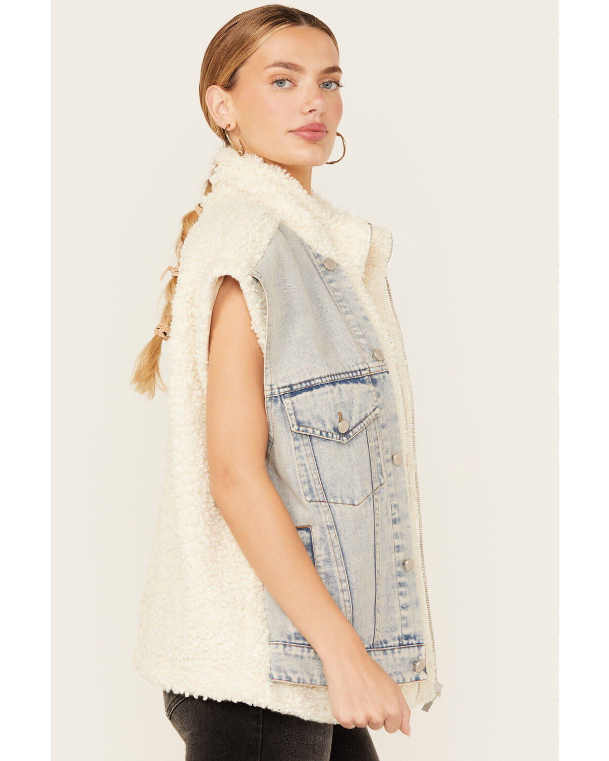 Image #2 - BLANKNYC Women's Snowbank Vest, Light Wash, hi-res