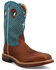 Image #1 - Twisted X Men's Pull-On Work Boots - Alloy Toe, Turquoise, hi-res