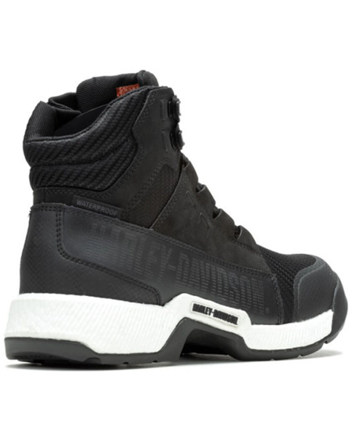 Image #2 - Harley Davidson Men's 5" Vincent Motorcycle Boots - Round Toe, Black, hi-res