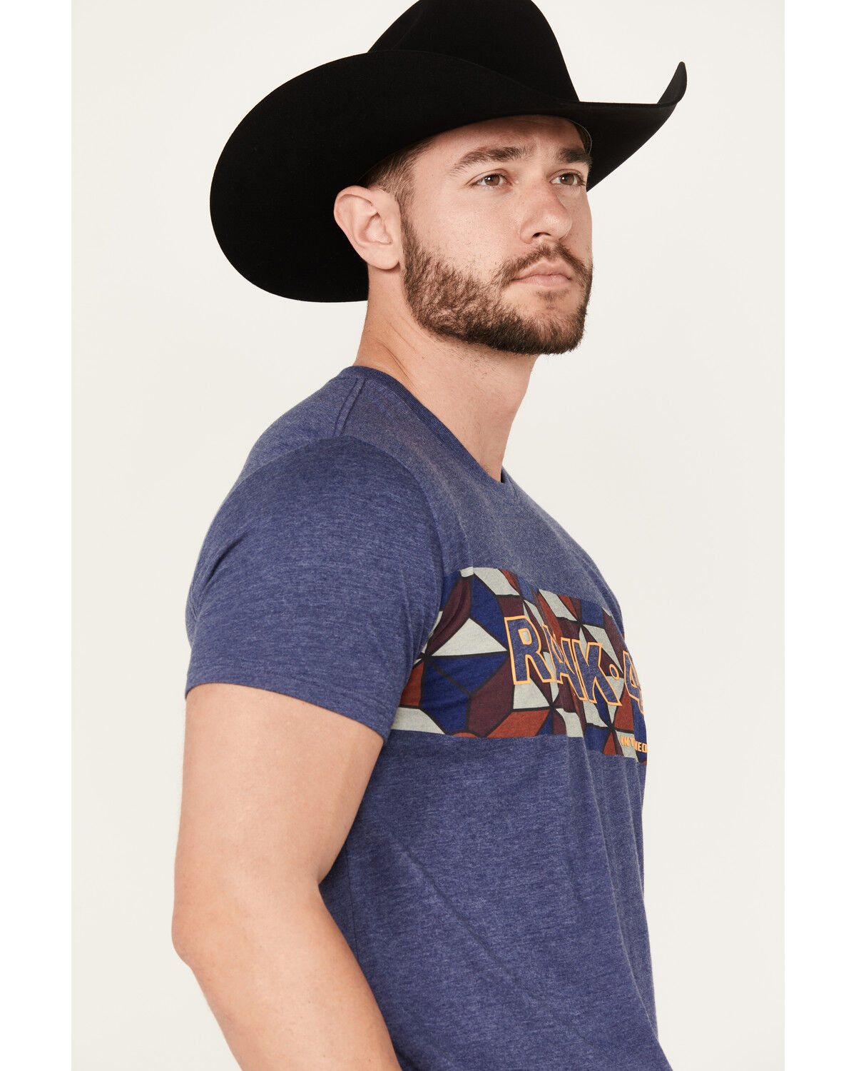 Image #2 - RANK 45® Men's Bloomville Short Sleeve Graphic T-Shirt, Royal Blue, hi-res