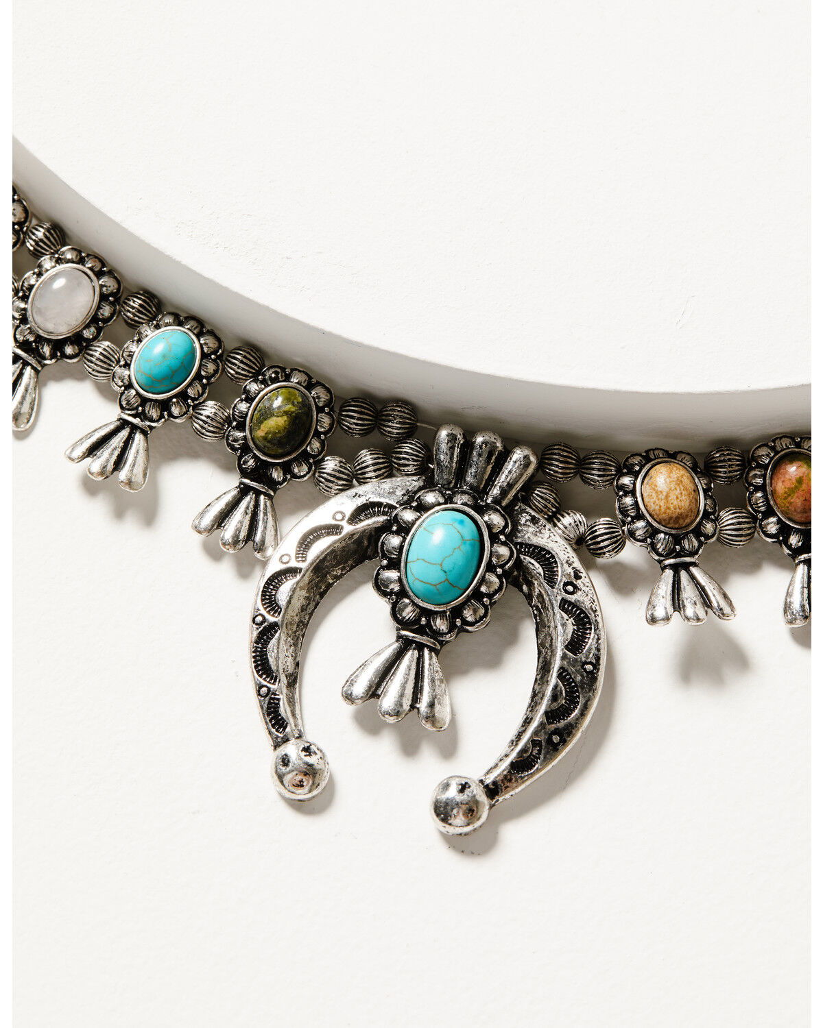 Image #2 - Shyanne Women's Bisbee Falls Silver Squash Blossom Necklace, Silver, hi-res