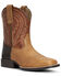 Ariat Boys' Lil Hoss Western Boots - Square Toe, Tan, hi-res