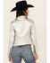 Image #4 - Mauritius Leather Women's Adeni Iridescent Leather Jacket, Silver, hi-res