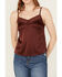 Image #3 - Shyanne Women's Lace Satin Cami, Mahogany, hi-res