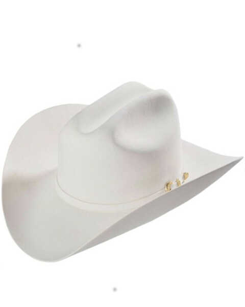 Larry Mahan Men's 6X Wool Felt Western Hat - White , White, hi-res