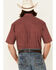 Roper Men's American Blues Red Diamond Geo Print Short Sleeve Button-Down Western Shirt , Red, hi-res