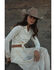 Image #2 - Shyanne Women's Lace Trim Midi Skirt, Cream, hi-res
